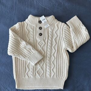 GAP Cream Cable Knit Kids Sweater
